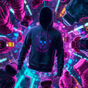 Sweat-shirt à capuche unisexe coupe classique en polaire polyester/nylon, style streetwear décontracté vintage, broderie logo personnalisé pour l'hiver - Product Image 2