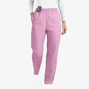 Pantalones de Enfermería Personalizados de Tela Oxford Transpirable para Mujer, con Cordón Ajustable, Cintura Elástica, Dos Bolsillos, Diseño Liso para Hospital - Product Image 1