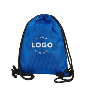 Minimalist <b>Drawstring</b> <b>Backpack</b> Unisex Gym Bag Breathable Polyester with Logo Print - Product Image 6