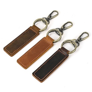 Wholesale Personalized Logo Bulk Luxury Genuine Custom Pu Blank Car <b>Leather</b> Keychain <b>Leather</b> Key Chain <b>Keyring</b> - Product Image 1