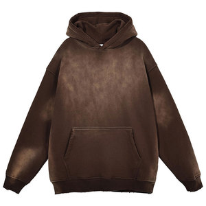 100% Cotton <b>Pullover</b> Hoodie Custom <b>Men's</b> Acid Wash Solid Heavyweight Winter Eco Friendly Sun Faded Streetwear Hoodie - Product Image 3