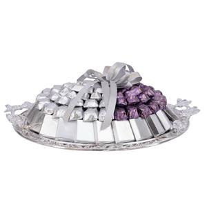 Bandeja de chocolate clásica hecha a mano, plato de regalo de metal para bombones, elegante arreglo de postres para el hogar y eventos especiales en oferta - Product Image 4