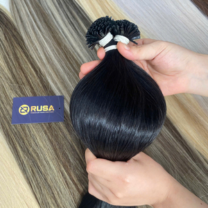 Extensiones de cabello de queratina vietnamita en colores personalizados, 100% cabello humano virgen, longitudes de 10 pulgadas a 34 pulgadas. - Product Image 4
