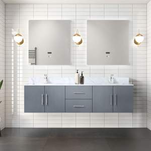 Grey scuro 72 dentro. W X 22 In. D doppio bagno vanità bagno vanità - Product Image 2