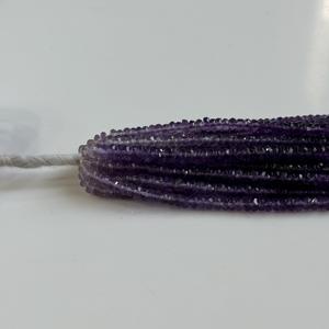 Cuentas facetadas de amatista púrpura natural en forma de rondel, cuentas de amatista auténtica para la fabricación de joyas, collares, pulseras, a granel. - Product Image 2
