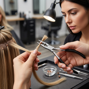Alicates Profesionales de Acero Inoxidable de Doble Punta con Acabado Plateado y Agarre Suave, Multifunción, para Abrir y Cerrar Microperlas de Extensiones de Cabello - Product Image 6