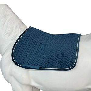 Tapis de selle en velours polyester matelassé en V, absorbant les chocs, pour concours d'équitation - Product Image 5
