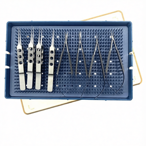 8pcs/<b>set</b> Ophthalmic Scissors Needle Holder tweezers micro Surgical Instruments - Product Image 1