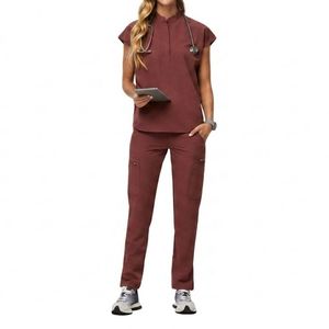 Nurse <b>Scrubs</b> <b>Set</b> Custom Logo Breathable Medical Uniform Comfortable Hospital Workwear OEM Workwear Supplier <b>scrub</b> <b>set</b> - Product Image 2
