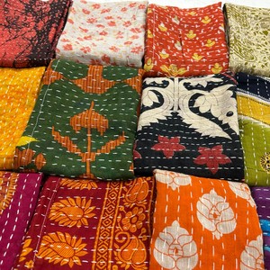 Lot de serviettes Kantha multi-usages faites à la main, couvre-visage, pour la maison, la cuisine, la salle à manger, la table de fête, nappe de dîner réutilisable - Product Image 4