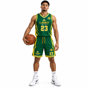 Tenues de basketball personnalisées haut de gamme OEM pour hommes et jeunes – Maillots sans manches et shorts assortis en tissu respirant pour équipes sportives - Product Image 2