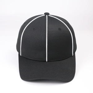 <b>Black</b> 5-Panel Trucker <b>Baseball</b> <b>Cap</b> White Contrast Stitching Unisex Mesh Fit Casual Breathable Waterproof Hat for Adults Custom - Product Image 1