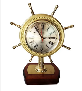 UNICORN HANDICRAFTS 49 Bond Street Horloge de table en laiton antique Chiffres romains Mouvement mécanique Durable Silencieuse Traditionnelle - Product Image 5