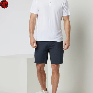 Shorts décontractés amples et respirants pour hommes, écologiques, couleur unie, style jogger, boutonnés, plissés, streetwear - Product Image 6