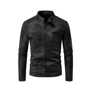 Veste en cuir pour homme avec un savoir-faire raffiné et une finition lisse et confortable - Product Image 1
