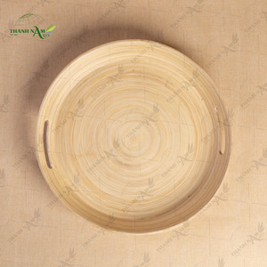Bamboo <b>Tray</b> Handcrafted Minimal Design Eco Friendly Durable Portable Dishwasher Safe Household Recyclable Multi-Function - Product Image 4