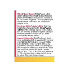 Tabletas de Enzima Lactasa Milkaid Junior, 60 Unidades - Product Image 2