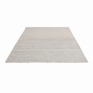DECORDEC Beige Ivory Wool Geometric Diamond Hand Tufted Thick Eco-Friendly Non-Slip Raised Linear Texture Contemporary Area <b>Rug</b> - Product Image 2
