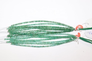 AAA Emerald Faceted Rondelle Beads Emerald Faceted Beads Strands for Jewelry <b>Crafts</b> Making - Product Image 5