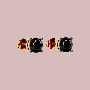 Black Moissanite Stud <b>Earrings</b> Round Cut Sterling <b>Silver</b> Minimalist Elegant Jewelry <b>For</b> Women <b>Men</b> Everyday Party Gift - Product Image 6
