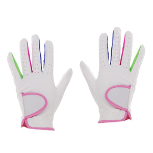 ถุงมือกอล์ฟมือซ้าย หนังคาเบรตต้า สีขาว สีกรมท่า สีชมพู และสีเขียว กันลื่น ปิดด้วยกระดุมแบบสแนป แบบเต็มนิ้ว กีฬากลางแจ้ง - Product Image 5