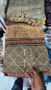 ผ้าห่มชายหาดพิมพ์ลายดอกไม้สวยงามทันสมัย ทำมือด้วยเทคนิคการพิมพ์บล็อกแบบคัดดี ผ้าฝ้าย 100% เหมาะสำหรับปิกนิก - Product Image 5