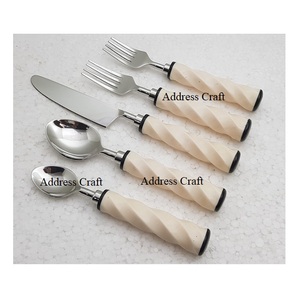 Affordable Price Resin Handle Cutlery <b>Set</b> 18 <b>8</b> Stainless Steel Flatware <b>Set</b> Tableware <b>For</b> Home Hotel <b>Dinnerware</b> Place Settings - Product Image 3