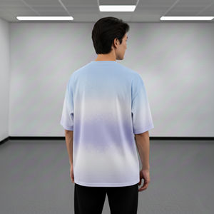 Nouveaux T-shirts Homme Oversize Tendance 100% Coton Effet Pulvérisé Épaules Tombantes Col Rond Manches Courtes Respirants Grandes Tailles Hip Hop - Product Image 5