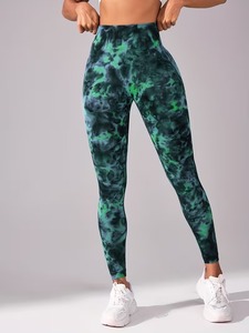 Women's Charcoal Abstract Linear Fitness <b>Tights</b> | High Elasticity Sublimation Leggings | Sleek Running Sportswear - Product Image 1