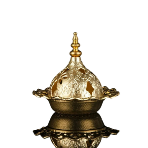 Handcrafted Pure Brass Incense <b>Burner</b> With Handle Traditional Dhoop Dani & Bakhoor Holder For Elegant Metal Censer In Best Price - Product Image 2