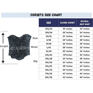 Corset bustier en organza noir brodé de qualité supérieure avec fermeture éclair avant – Fabricant de corsets de mariée et de soirée à baleines en acier - Product Image 6