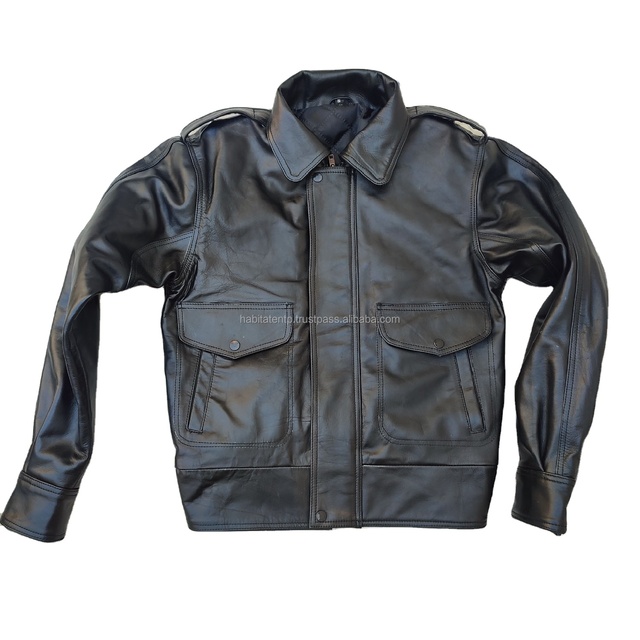 Fed Ex Pilot Leather Uniform Jacket Genuine Leather Flight Thick Pure Top Layer Cowhide Limited Edition Men Jackets