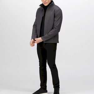 OEM High Quality Softshell Zip Jacket for Winter <b>Camping</b> Hooded Outdoor Hiking Waterproof Polyester <b>Windbreaker</b> Custom - Product Image 1