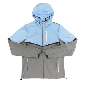 ชุดวอร์มกีฬาผู้ชายผ้าโพลีเอสเตอร์แบบใหม่ สตรีทแวร์สั่งทำได้ ยูนิเซ็กซ์ เสื้อกันลมสะท้อนแสง ล้างสีแบบแอซิด น้ำหนักเบา สำหรับฤดูใบไม้ร่วง ไซส์พลัส - Product Image 4