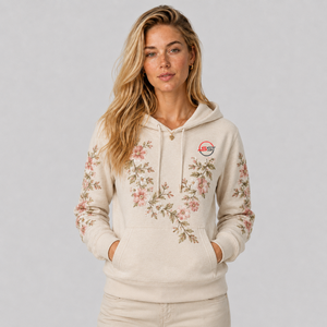 Hoodie tendance pour femmes, broderie personnalisée, logo sur mesure, coton doux, molleton chaud et respirant, pull décontracté, streetwear pour femmes - Product Image 1