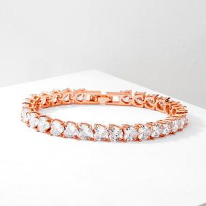 Bracelet tennis en moissanite plaqué argent, taille cœur, certifié VVS1 GRA, style hip-hop, cadeau de luxe tendance - Product Image 1