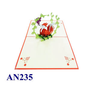 Tarjeta Pop-Up 3D Hecha a Mano con Diseño Personalizado de Tema Animal, Impresión Offset, Papel de Arte, Tarjeta de Regalo - Product Image 2