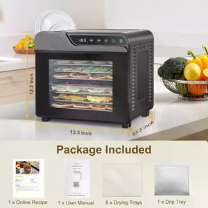 Essiccatore per Alimenti in Acciaio Inox a 8 Ripiani, 625W, con Timer Regolabile, per Essiccare i Tuoi Alimenti alla Perfezione - Product Image 5