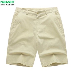 Naimat Men's Solid Black Cotton Bermuda Shorts Mid Rise Casual Style Breathable Oxford Fabric Button Fly Pockets - Product Image 3