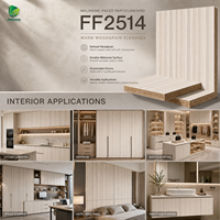 Panneau de particules mélaminé Jinbase FF2514 Crème Érable 12mm MFC E0 4x8ft Finition de première qualité Certifié CARB P2 Garantie 2 ans