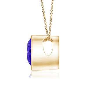 Colgante de Tanzanita con Corte Corazón de 4MM y 0.2 Quilates, con Engaste de Oro Sólido de 14K, Hecho a Mano, Joyería Fina Romántica, Regalo de Aniversario para Ella - Product Image 2