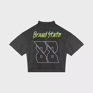 เสื้อยืดแฟชั่นสตรีทฟุตบอลทรงโอเวอร์ไซส์แบบสั่งทำพิเศษสำหรับผู้ชาย ผ้าตาข่ายทรงบ็อกซี่ เสื้อเจอร์ซีย์อเมริกันฟุตบอล พิมพ์ลายซิลค์สกรีน ระบายอากาศได้ดี คอวี - Product Image 4