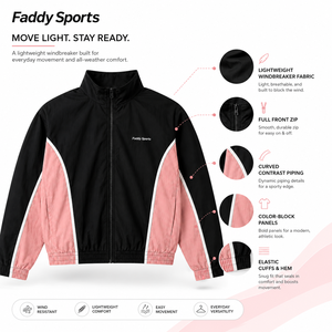 Veste coupe-vent légère et imperméable personnalisée, à blocs de couleur, pour hommes et femmes, pour le sport de plein air, la course à pied, vente en gros, streetwear unisexe - Product Image 5