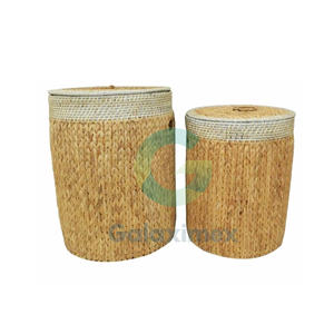 Fábrica al por mayor Hecho a mano Seagrass Agua Jacinto Caja de almacenamiento tejida Cesta con precio barato - Product Image 2