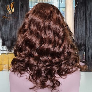 วิกผมคนกัมพูชาแบบดิบผมลอนลอนแบบลอนหลวมจากเวียดนามวิกผมลูกไม้ด้านหน้าแบบธรรมชาติคุณภาพระดับ HD ลอนคลื่นหลวมจากเวียดนาม - Product Image 2