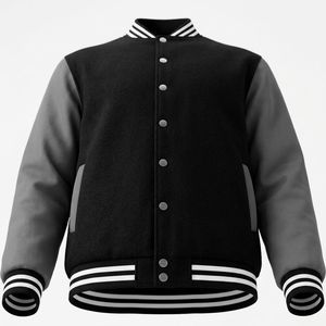 Chaquetas Universitarias Personalizadas para Hombre, Bordado Frontal, Cuero Genuino, Ropa Urbana, Marca Privada, Fabricante Mayorista - Product Image 1