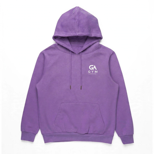Sweat à capuche léger en coton tricoté 340 GSM pour homme, coupe classique, couleur unie, avec cordon de serrage, sans doublure, idéal pour l'hiver – Collection GYM Active - Product Image 1