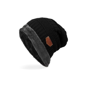 Custom Fashion Solid Color Cuffed Breathable & <b>Waterproof</b> <b>Beanie</b> Cap 100% Acrylic Winter Warm Unisex Adult Knitted Outdoor - Product Image 1
