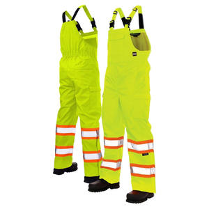 OEM <b>Waterproof</b> Flame Resistant Reflective High Visibility Fluorescent Yellow Safety <b>Work</b> <b>Pants</b> Coveralls Suit Overalls - Product Image 3