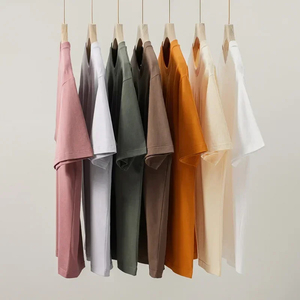 เสื้อยืดคอกลมแขนสั้นผู้ชาย ผ้าฝ้าย 100% สีพื้น ทรงปกติ สวมใส่สบาย ผ้าเจอร์ซีย์ถัก - Product Image 4